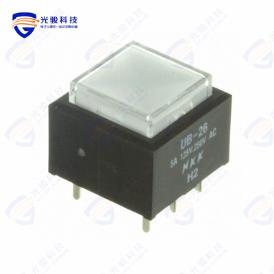 UB26SKW036G-JB 《SWITCH PUSHBUTTON DPDT 5A 125V》