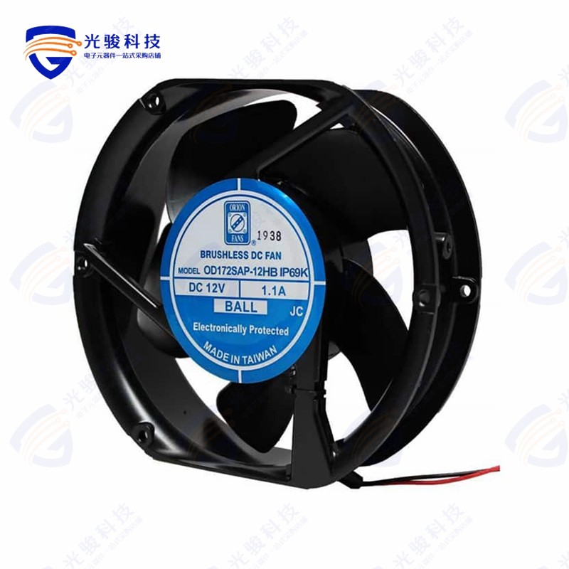OD172SAP-12MBXCIP69K《DC FAN, HIGH PERFORMANCE, IP69K,》