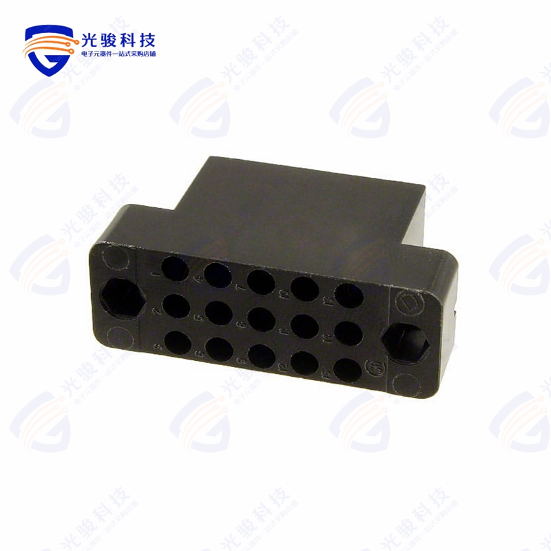 205607-2《CONN PLUG HSG 15POS BLK PNL MNT》