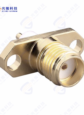 CONSMA018-4-G《SMA FML, 2-HOLE FLANGE, GOLD》