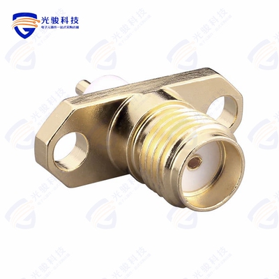CONSMA018-4-G《SMA FML, 2-HOLE FLANGE, GOLD》
