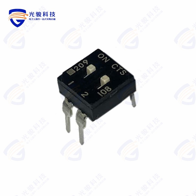 209-2MS 《SWITCH SLIDE DIP SPST 100MA 20V》