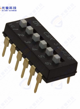 SDA06H1BD 《SWITCH SLIDE DIP SPST 25MA 24V》