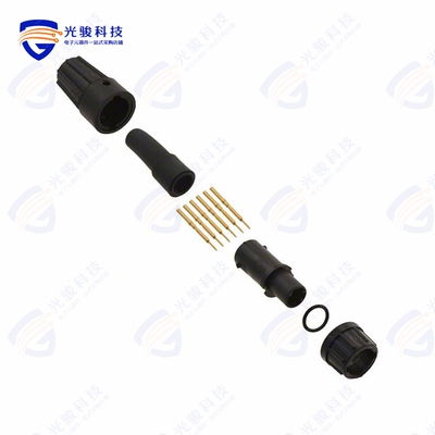 16980-6PG-522《CONN PLUG MALE 6POS GOLD CRIMP》