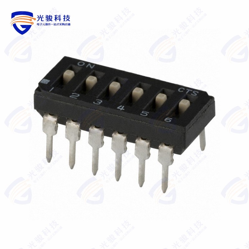209-6MS 《SWITCH SLIDE DIP SPST 100MA 20V》