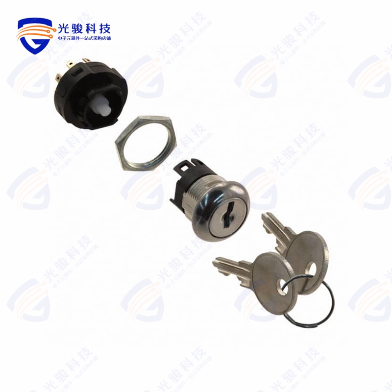 H200AA2F205NQ 《SWITCH KEYLCK 3POS DP3T 12A 125V》