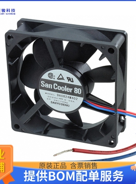 无刷直流风扇9A0824M402【FAN AXIAL 80X25MM 24VDC WIRE】