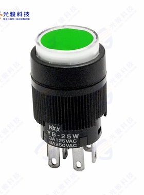 YB25WCKW01-5F-JF 《SWITCH PUSHBUTTON DPDT 3A 125V》