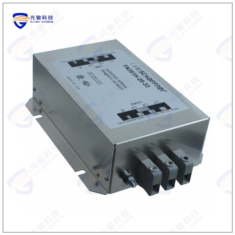 FN351H-25-33 滤波器LINE FILTER 25A CHASSIS MOUNT