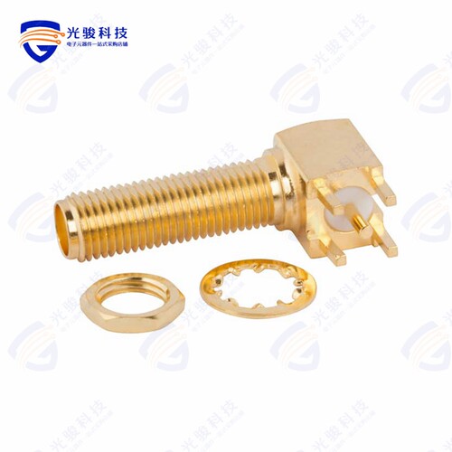 132203-16《SMA RIGHT ANGLE PCB JACK, THROUG》