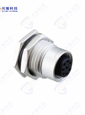 M12A-08PFFS-SF8002《CONN RCPT FMALE 8P GOLD SLDR CUP》