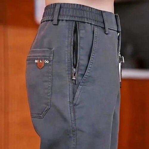 男士宽松直筒耐磨拉链口袋休闲裤