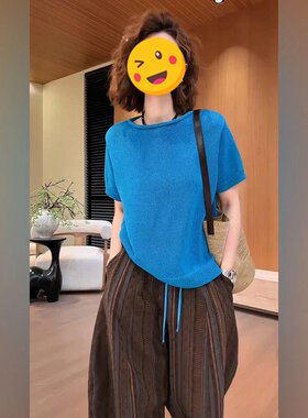单件/少女感别致穿搭夏季欧美宽松短袖上衣时尚显瘦百搭休闲裤潮
