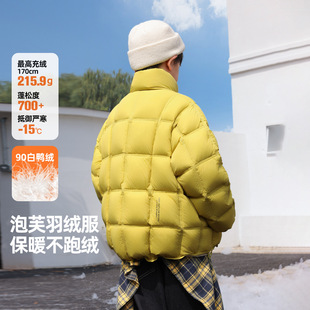 可溯源高充绒90白鸭绒儿童羽绒服 2025冬装儿童泡芙面包服外套