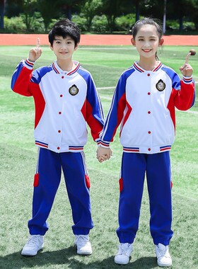 小学生校服春夏纯棉套装幼儿园园服春装英伦风夏季毕业拍照服批发