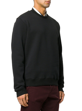 MSGM男士秋季棉质藏蓝色圆领背后大标长袖休闲卫衣2340MM84