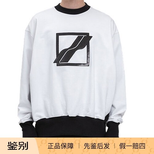 WE11DONE 男女同款 反光LOGO印花圆领休闲长袖卫衣WD-TS1-21-511