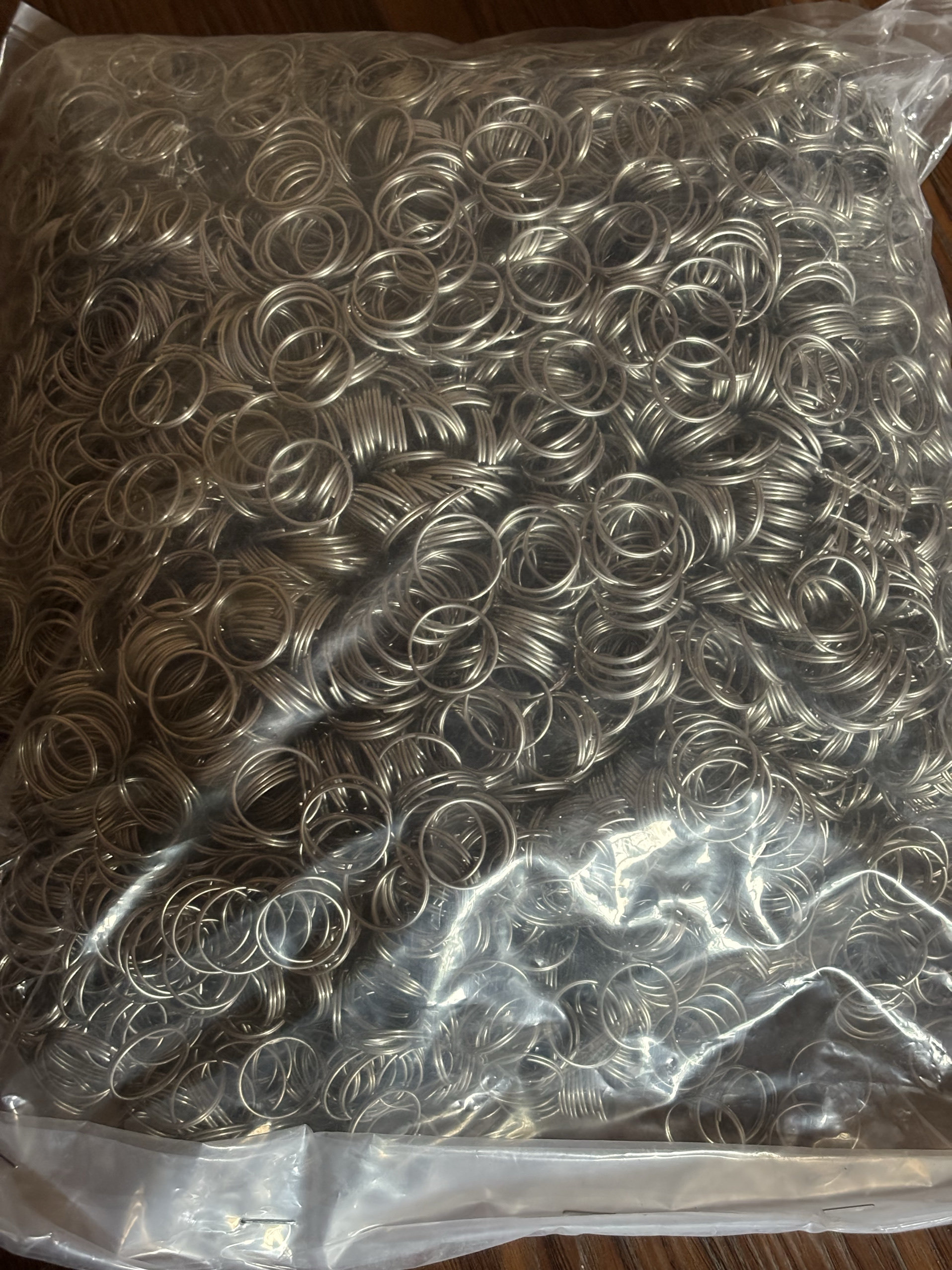 不锈钢304细线水晶灯连接圈窗帘环饰品圈一圈半双圈小钥匙圈汽车