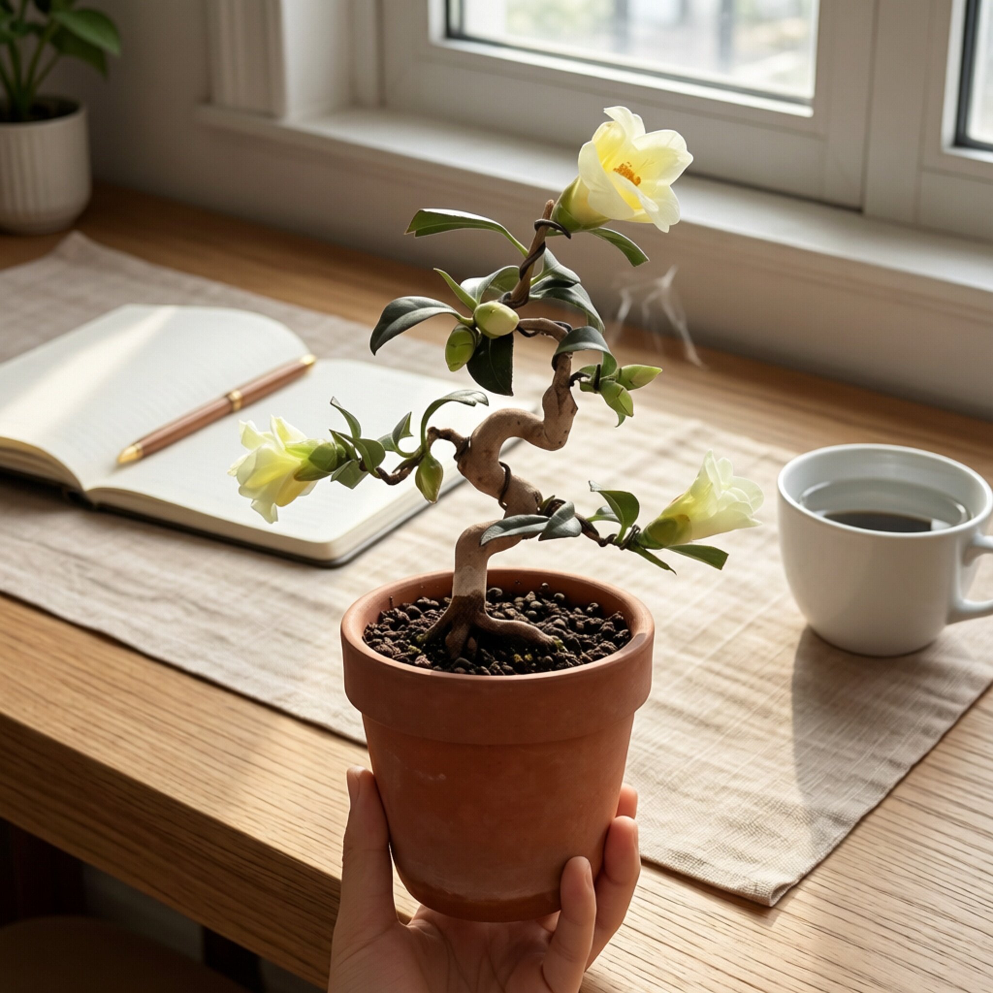 进口盆景小金百合茶梅春季开花