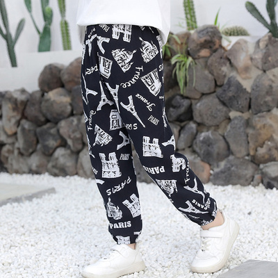 男绵绸灯笼裤宽松长裤防蚊裤