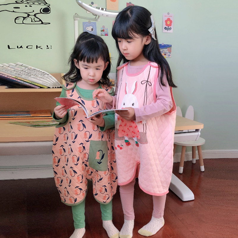 呼西贝宝宝睡袋秋冬款  儿童纯棉马甲 护肚睡袍 婴儿背心A类标准