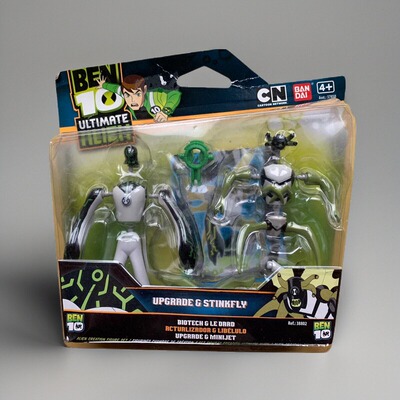 BEN10少年骇客滑翔金刚+变形人万代可动人偶超能怪兽摆件玩具