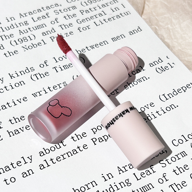 kakashow萌趣熊唇釉丝绒哑光口红