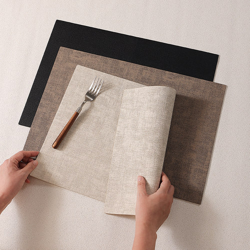 轻奢皮革餐垫防水防油酒店隔热垫