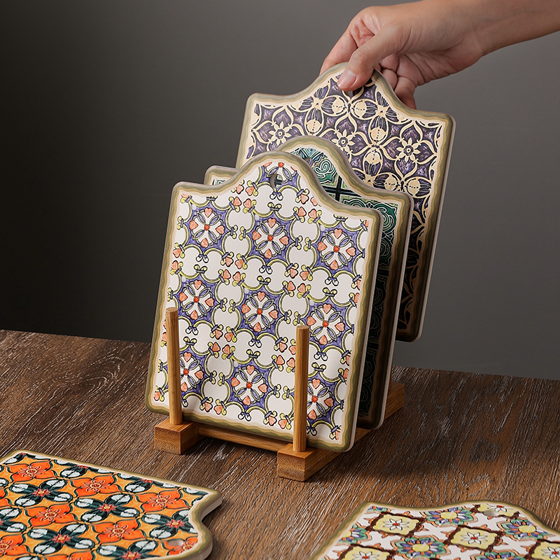 复古窗花陶瓷餐垫隔热垫餐桌防烫碟垫装饰垫餐具垫网红锅垫茶杯垫