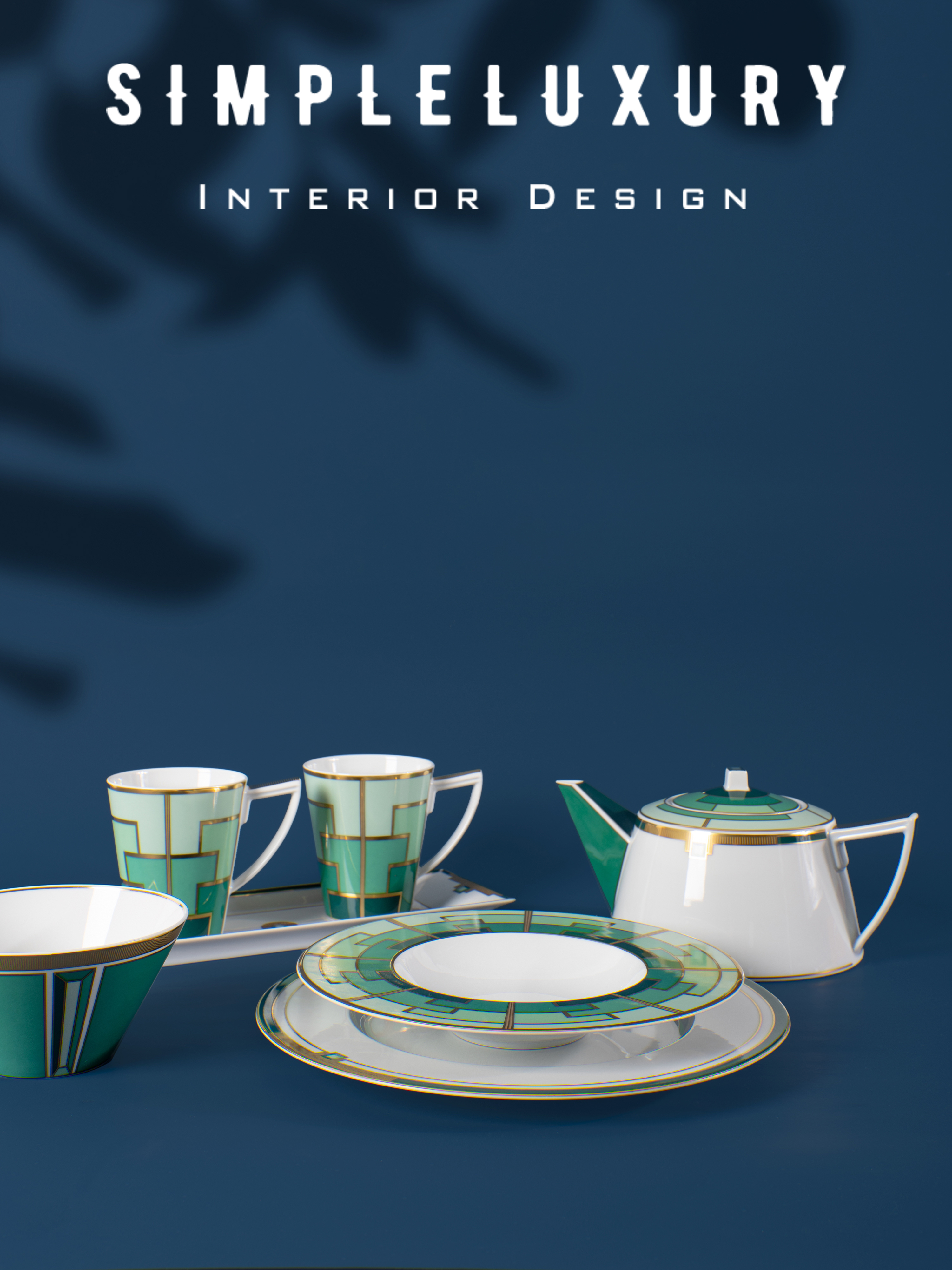 ArtDeco餐盘水杯咖啡杯碟