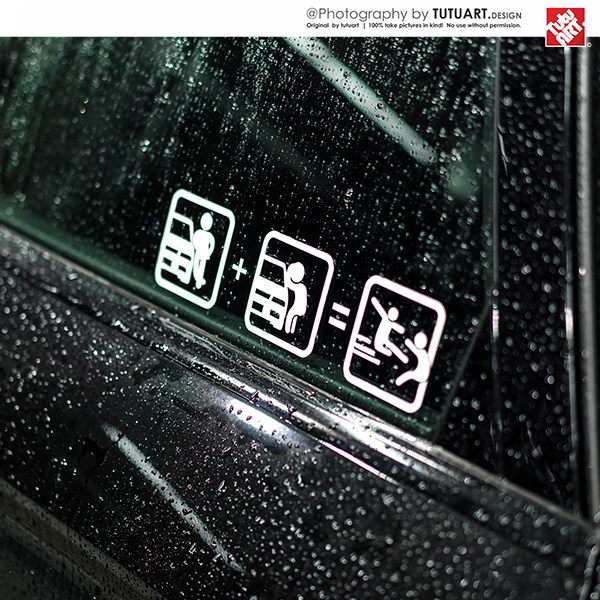 tutu圖圖車貼 趣味侧窗后挡玻璃贴 禁止偷窥搞笑装饰贴车身反光贴
