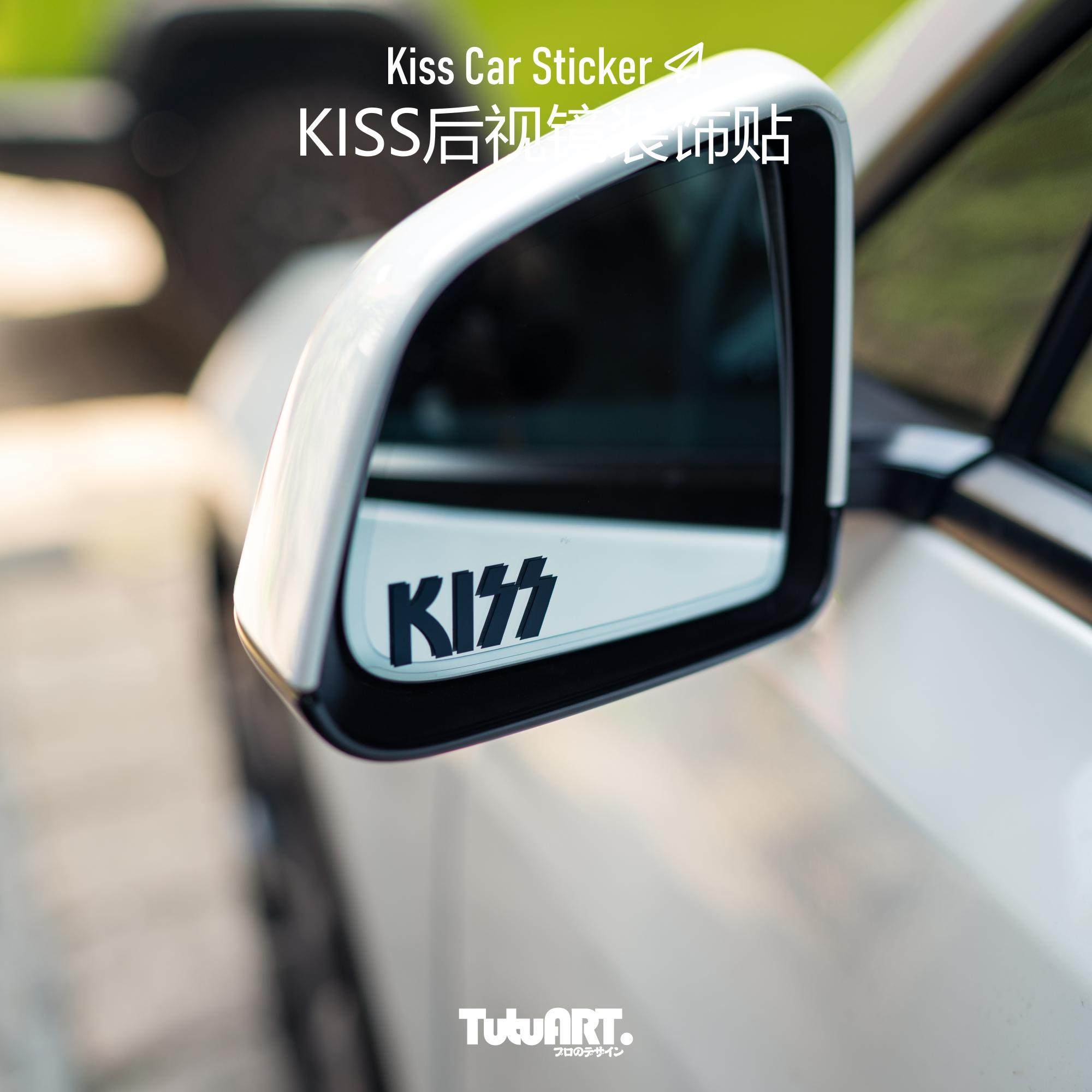 TUTUART创意KISS后视镜装饰贴