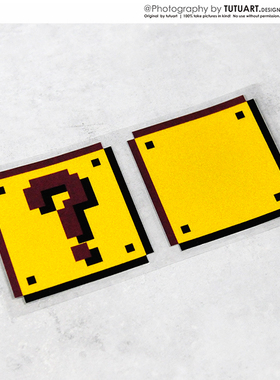 TUTU圖圖車貼 超JIMario创意车贴马里奥的神秘盒子汽车装饰反光贴