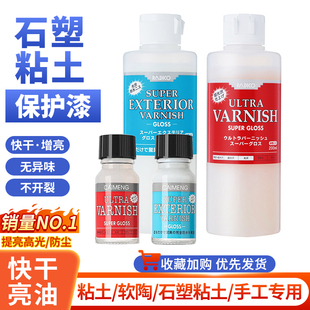 PADICO帕蒂格亮光油超轻黏土哑光油保护剂防水手办石塑粘土上光油