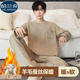 加厚德绒长袖 羊毛蚕丝保暖睡衣男士 秋冬季 高级感磨毛家居服可外穿
