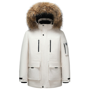 戌卫25款户外羽绒服男硬汉工装风冬季保暖90白鸭绒冲锋羽绒服