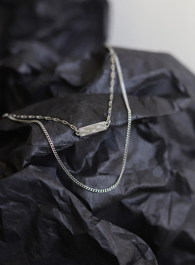 钛钢双层锁骨链女甜酷风项链