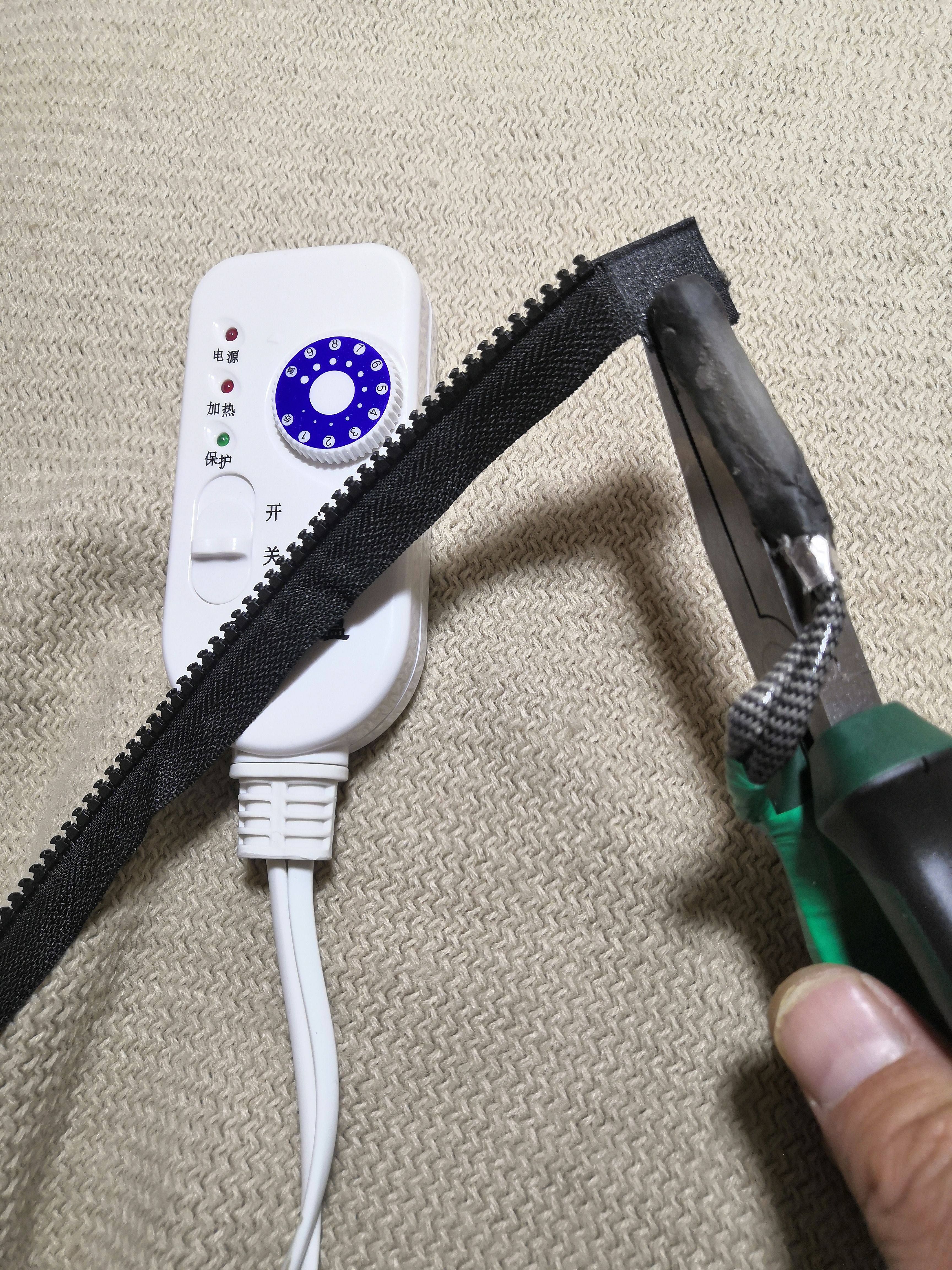 修拉链专用压胶钳 调温款 拉链插尾插销热熔钳子5号7号8号10通用