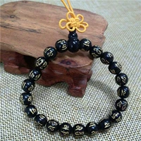 8 мм черная шесть-характер мантра