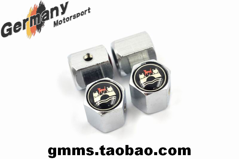 大众改装黑色狼堡车标不锈钢防盗轮胎气门嘴帽气门芯套气门嘴罩