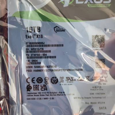 议价ST16000NM000J硬盘全新未开封