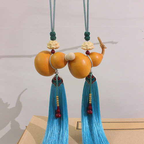 菩情天然真小葫芦门对门招财挂件