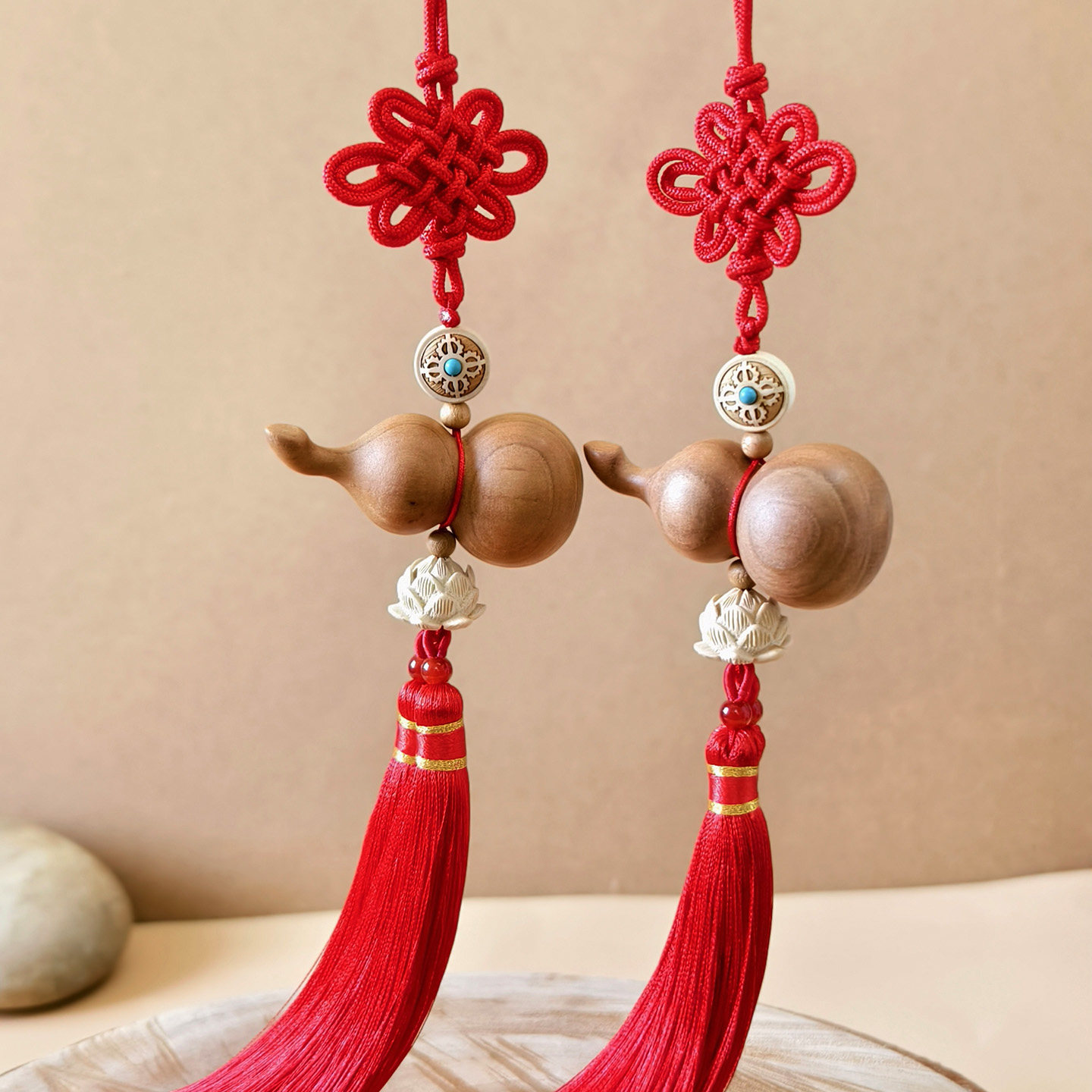 老桃木葫芦大门对门挂件卧室门对卧室门红色中国结双流苏室内挂饰,特色手工艺,葫芦,淘宝优惠券,粉丝福利购,淘宝优惠卷