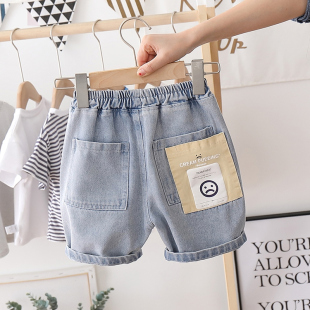 2025新款 童装 宝宝五分裤 男童牛仔马裤 儿童牛仔中裤 中裤 夏装 子 短裤