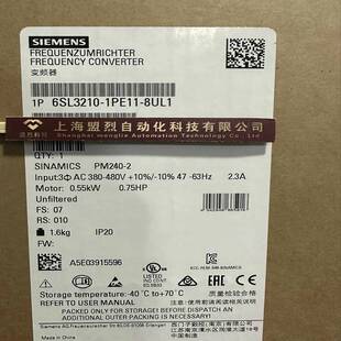 【议价】1P6SL3210-1PE11-8UL1西门子G120C功率模块 PM240-2 未过