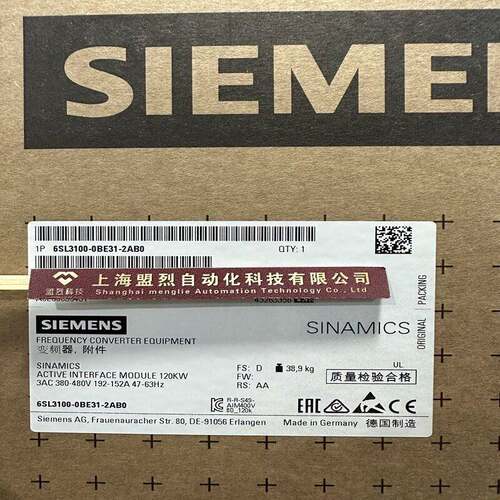 【议价】西门子SINAMICS电源模块6SL3100-0BE31-2AB0 80kW 2ABO
