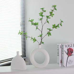 ins仿真绿植马醉木仿真花拍照道具几何花瓶摆件摄影装饰拍摄背景