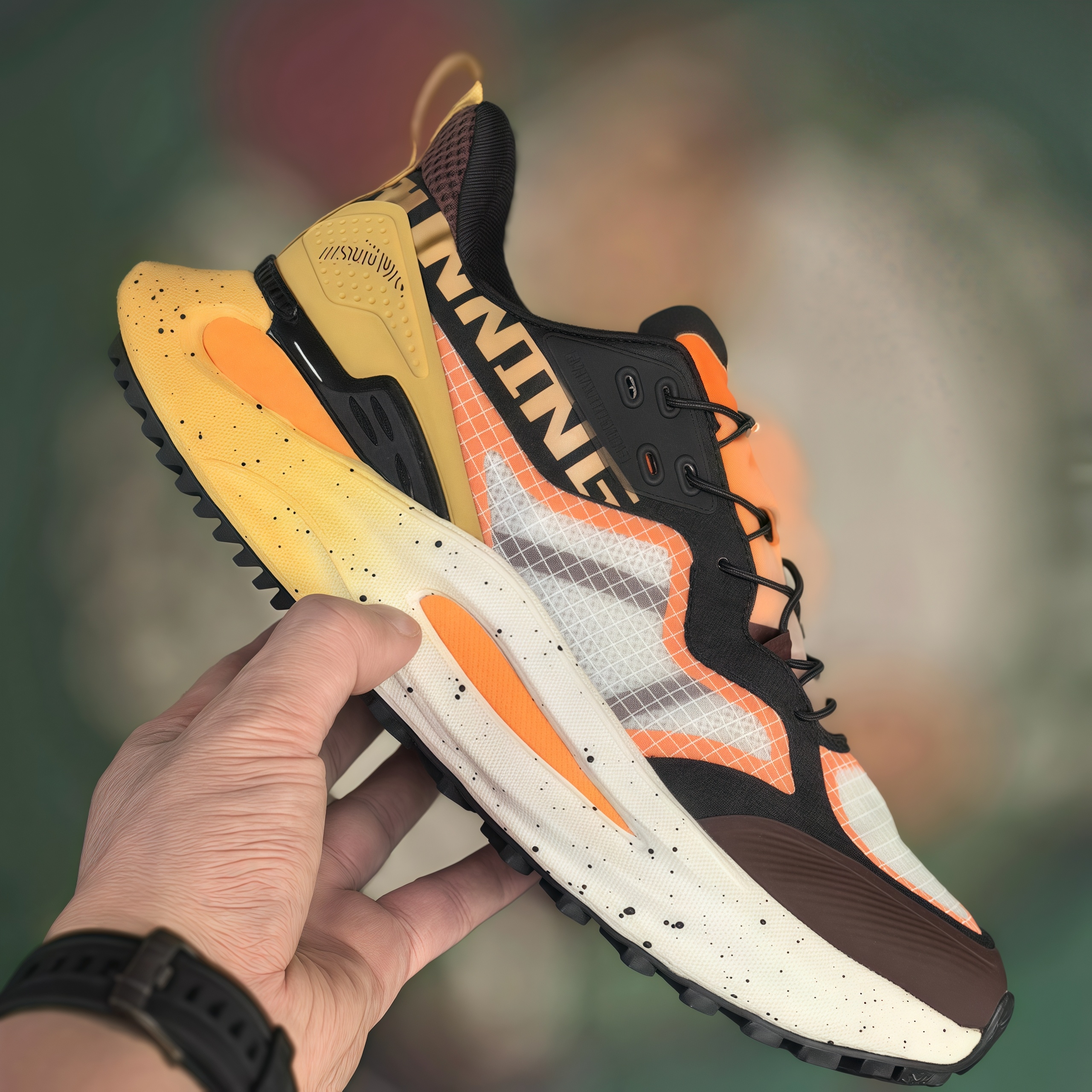 安踏户外氮科技机能跑步鞋 耐磨登山徒步运动鞋男鞋112425571-1