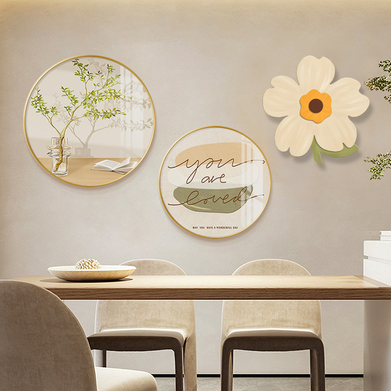 北欧餐厅装饰画现代客厅创意花卉组合挂画饭厅餐桌卧室背景墙壁画图片