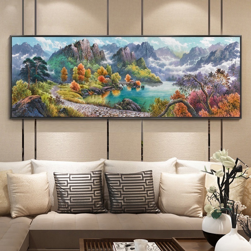 现代新中式书房沙发客厅装饰画